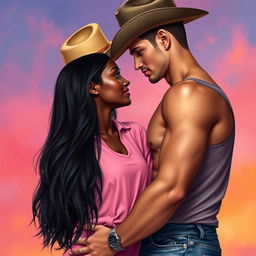 Create an image of a young couple for a book cover