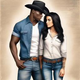 Create an image of a young couple for a book cover