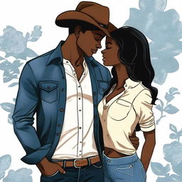 Create an image of a young couple for a book cover