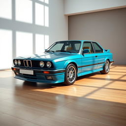 Create a hyper-realistic image of a BMW E33 with no background, focusing on the details