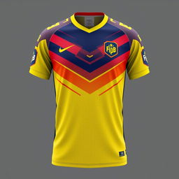 A high-quality image of a futsal jersey, featuring a sleek and modern design