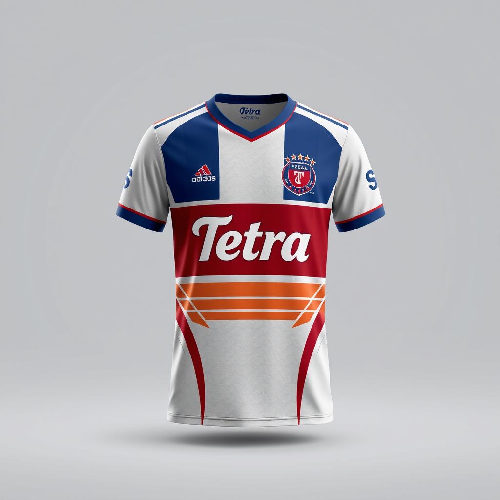 A high-quality image of a futsal jersey with the name 'Tetra' on it