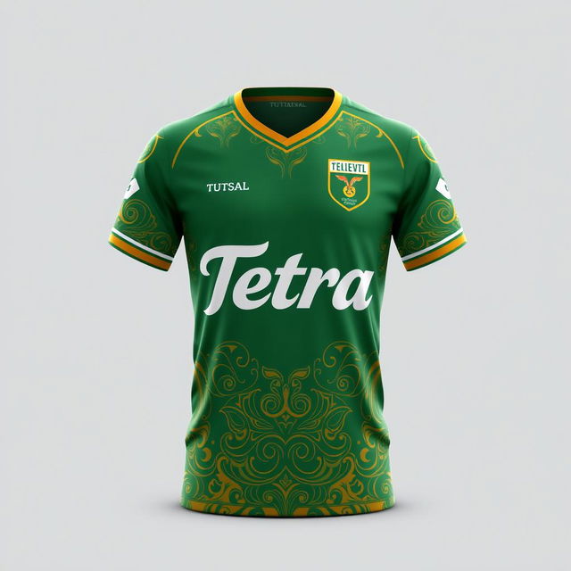 A high-quality image of a futsal jersey with the name 'Tetra' on it