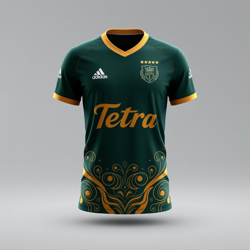 A high-quality image of a futsal jersey with the name 'Tetra' on it