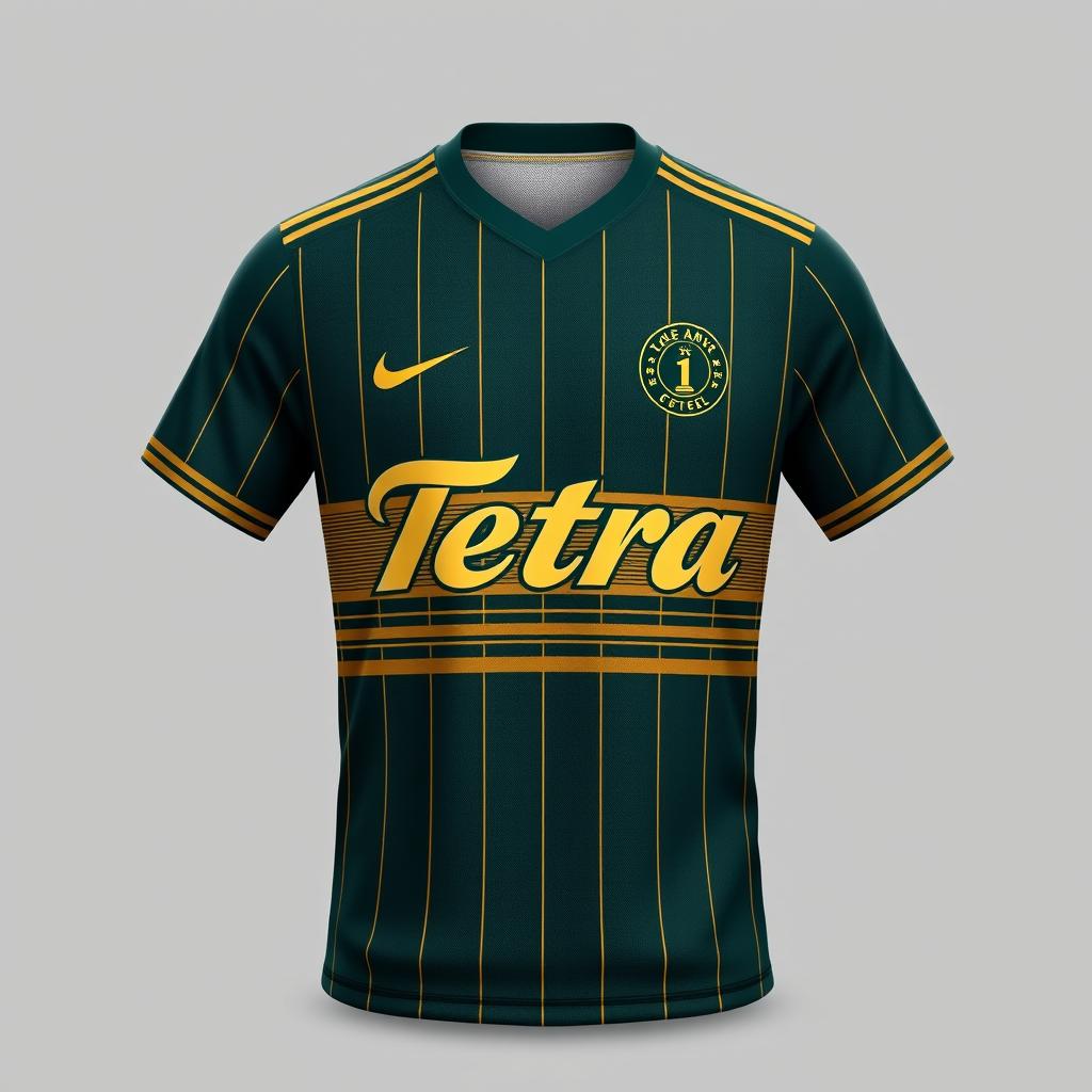 A high-quality image of a futsal jersey with the name 'Tetra' on it