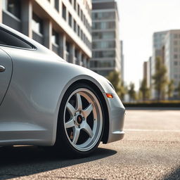 A white Porsche 911 992 with white Rotiform aerodisc wheels, captured in a high-resolution image