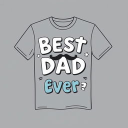 Create a funny men's t-shirt design with the phrase 'Best Dad Ever'