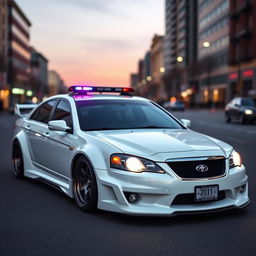 A detailed image of a 2011 Crown Victoria with a wide body kit