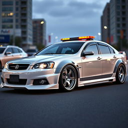 A detailed image of a 2011 Crown Victoria with a wide body kit