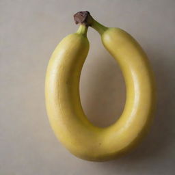 A ripe, yellow banana glowing in soft light.