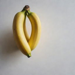 A ripe, yellow banana glowing in soft light.