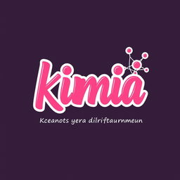 Tata letak artikel dengan tema kimia, menggunakan skema warna pink
