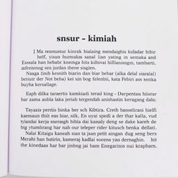 Sebuah artikel mengenai unsur-unsur kimia dengan latar belakang warna pink