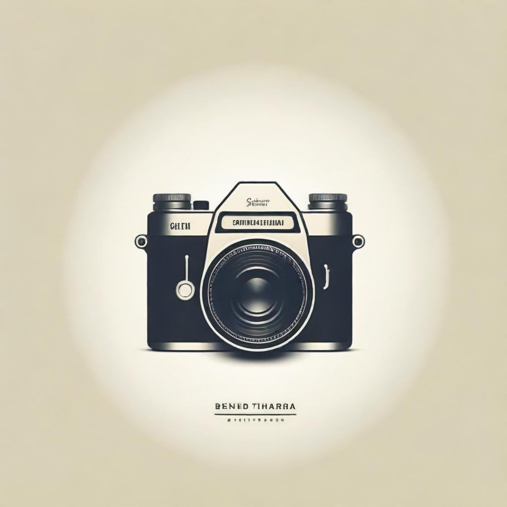 Artistic title design of 'Behind the Camera' showcasing a vintage camera in the background with the title superimposed in an elegant font.