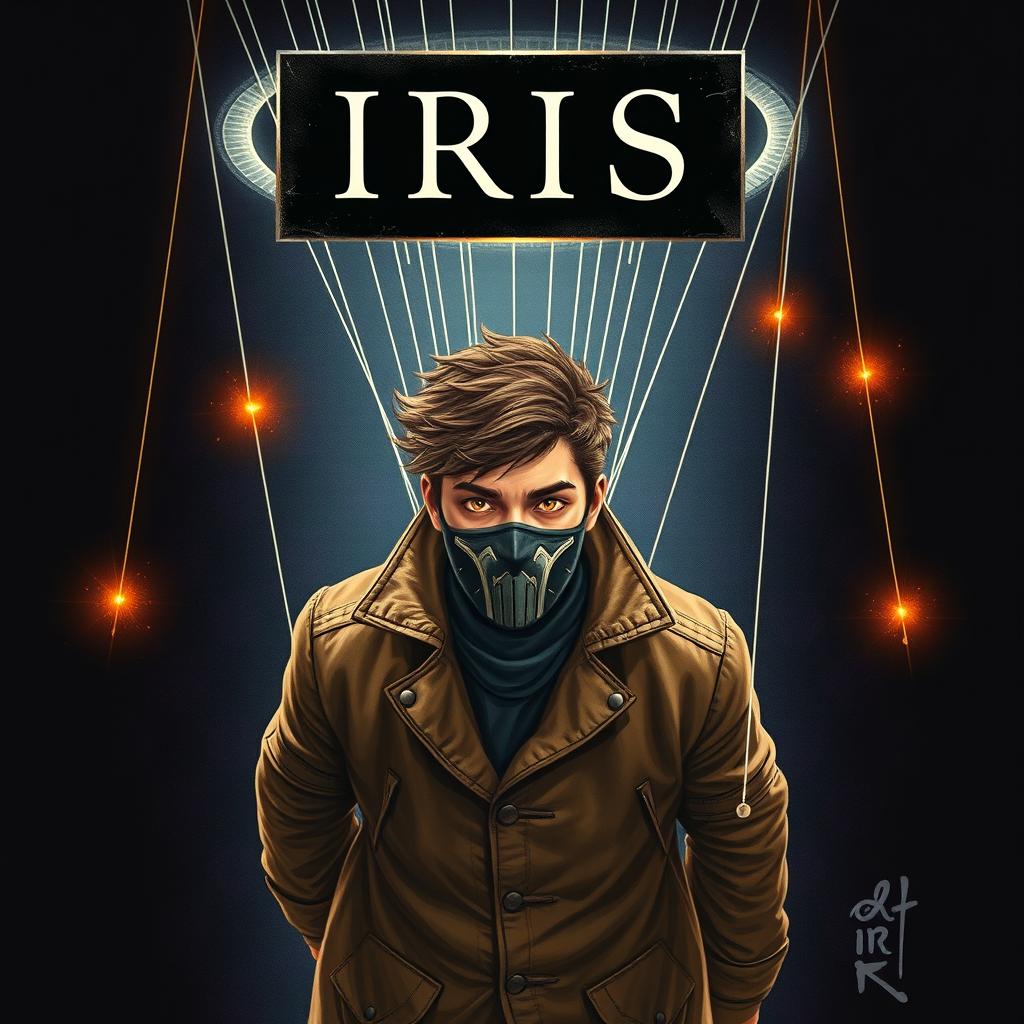 Create a fantasy/dystopian book cover featuring an 18-year-old superhero named Prometheus/Tim Saylor