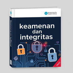 Create a book cover with the text 'keamanan dan integritas data'