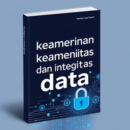 Create a book cover with the text 'keamanan dan integritas data'