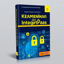 Create a full book cover with the title 'Keamanan dan Integritas Data'