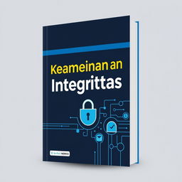 Create a full book cover with the title 'Keamanan dan Integritas Data'