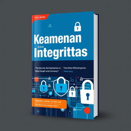 Create a full book cover with the title 'Keamanan dan Integritas Data'