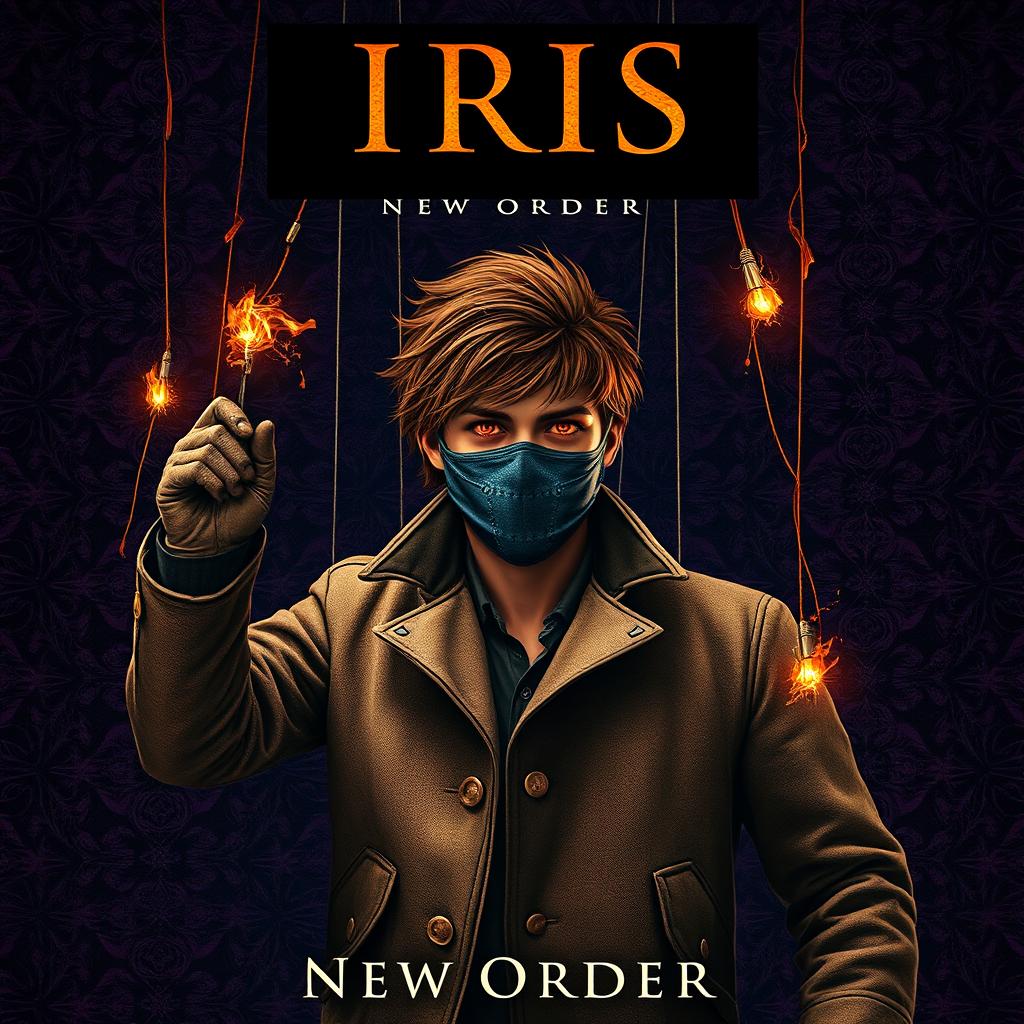 Create a fantasy/dystopian book cover featuring the main character, Prometheus/Tim Saylor