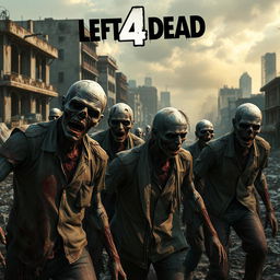 A detailed scene depicting zombies from the game Left 4 Dead