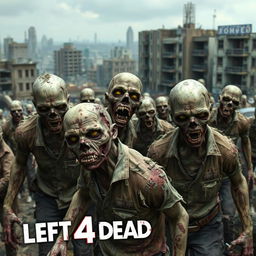 A detailed scene depicting zombies from the game Left 4 Dead