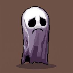 A character of a lost soul ghost in the style of Stardew Valley