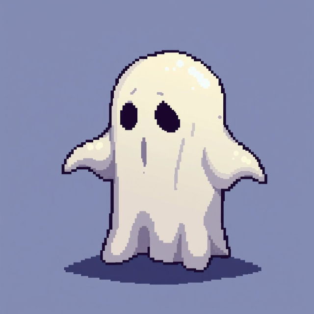 A character of a lost soul ghost in the style of Stardew Valley