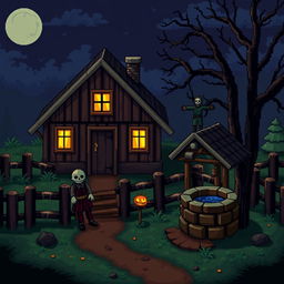 Dark-themed items in the style of Stardew Valley