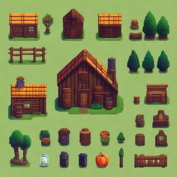 Create a texture of a dark-themed inventory in the style of Stardew Valley