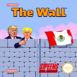 Create cover art for a SNES game titled 'The Wall'