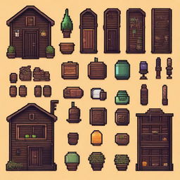 Create a dark-themed inventory interface in the style of Stardew Valley