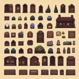 Design a dark-themed inventory interface inspired by Stardew Valley