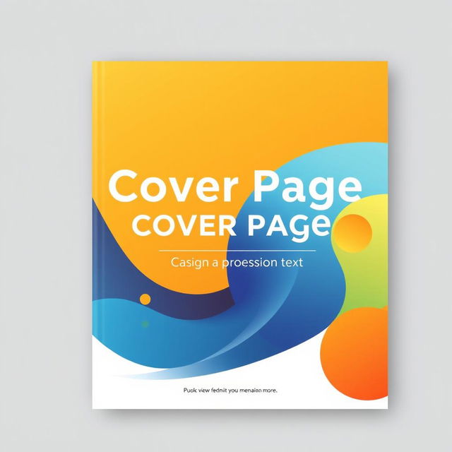 Create a visually appealing and professional cover page