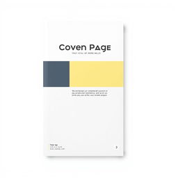 Create a visually appealing and professional cover page