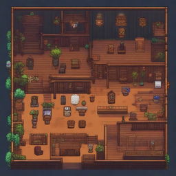 Create a dark-themed inventory interface in the style of Stardew Valley