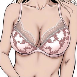 A detailed illustration of a person wearing sexy lingerie