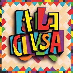 Create an image with the text 'LA CARNAVALERA' in large, bold letters and a colorful harlequin