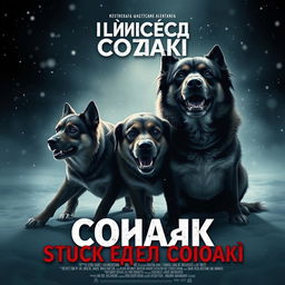 A movie poster for a film titled 'Слипшиеся собаки', which translates to 'Stuck Together Dogs'