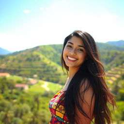 Create an image of a beautiful 20-year-old Venezuelan woman