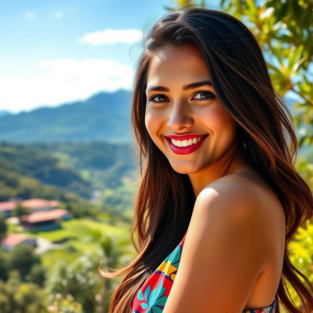 Create an image of a beautiful 20-year-old Venezuelan woman