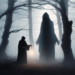 An eerie scene depicting a curse