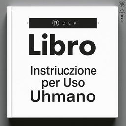 Create a book cover titled 'Libro: Istruzione per Uso Umano'