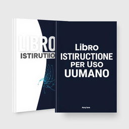 Design a book cover for a book titled 'Libro Istruzione per Uso Umano'