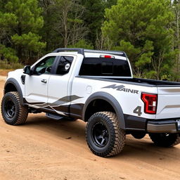 A 2025 Ford Maverick pick-up truck in white, featuring fifteen52 wheels with offroad tires