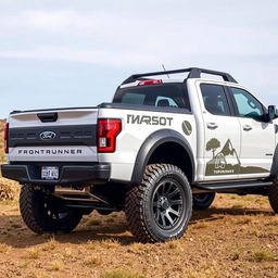 A 2025 Ford Maverick pick-up truck in white, featuring fifteen52 wheels with offroad tires