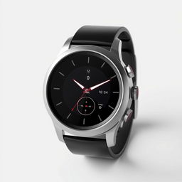 A sleek, wearable watch designed to resemble the Tesla cockpit, featuring a streamlined, futuristic interface