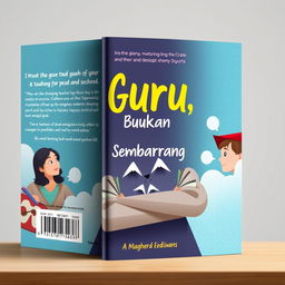 Create a book cover for a book titled 'Guru, Bukan Sembarang Guru'