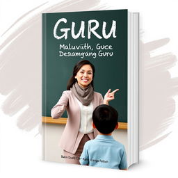 Create a book cover for a book titled 'Guru, Bukan Sembarang Guru'